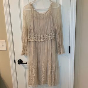 Tan boutique dress